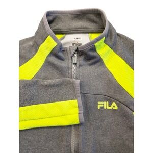 Fila Sport Performance Soft Shell Full Zip Jacket Ladies Grey And Yellow Small